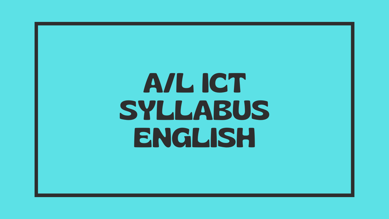 AL ICT Syllabus English