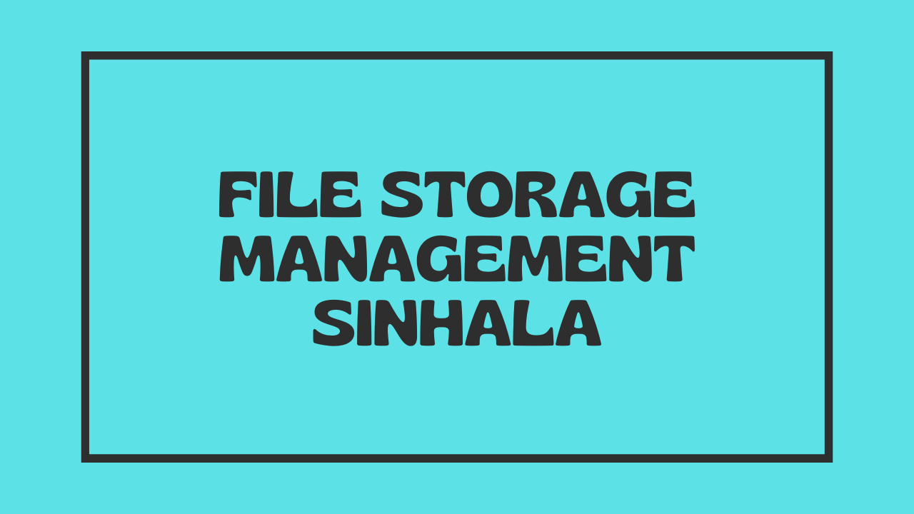 File storage management, ආචයන විභාජනය(Storage Allocation), ගොනු ආචයන කළමනාකරණය