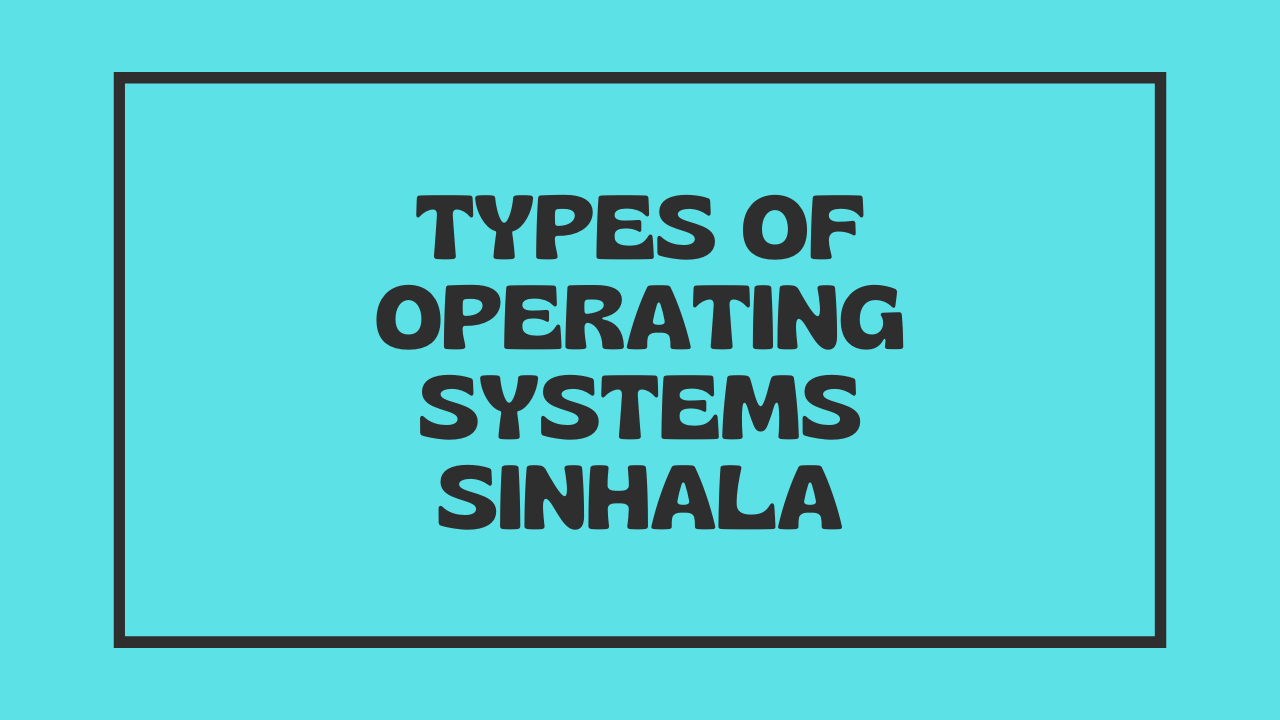Types-of-Operating-systems-Sinhala